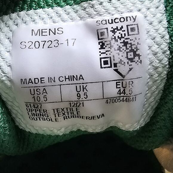 Saucony Kinvara 13 Shamrock Irish Green Mens 10.5 Running Shoes Sneakers - Picture 11 of 11